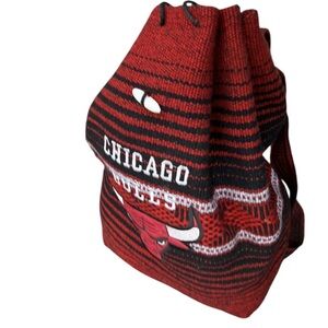 Source Unknown Red and Black Striped Backpack obo